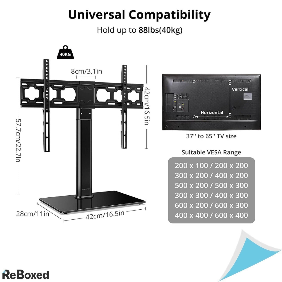 Atumtek Suport de Masa Display TV VESA 94-165cm 40Kg