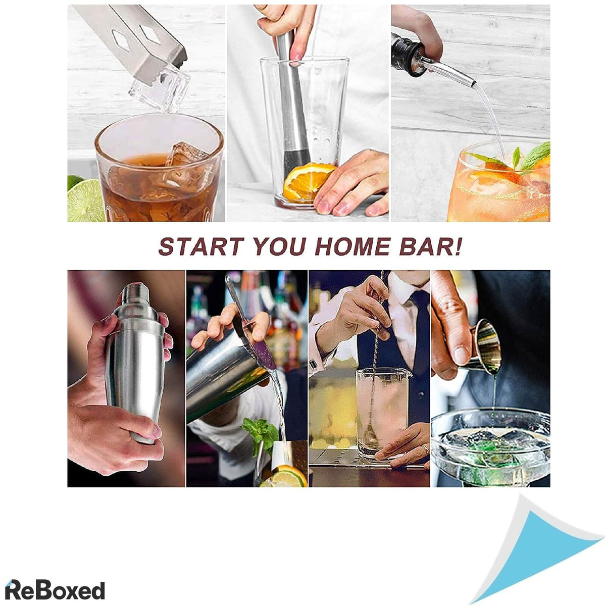 Barman Shaker XL Set Cocktail 12 Accesorii Otel Inoxidabil