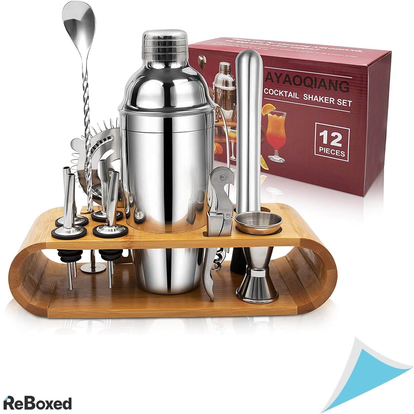 Barman Shaker XL Set Cocktail 12 Accesorii Otel Inoxidabil