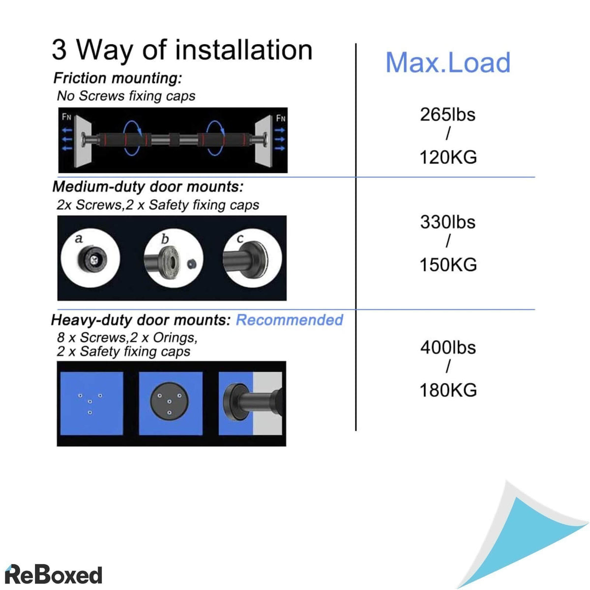 Bara de Tractiuni Reglabila 180Kg Montare la Tocul Usii