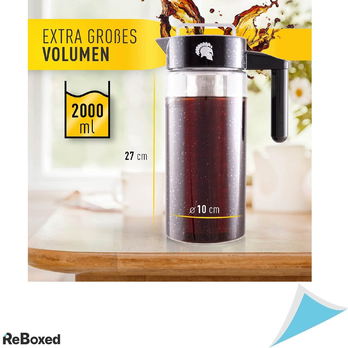 Barista Legends Cold Brew Filtru Cafea Otel si Sticla 1200ml