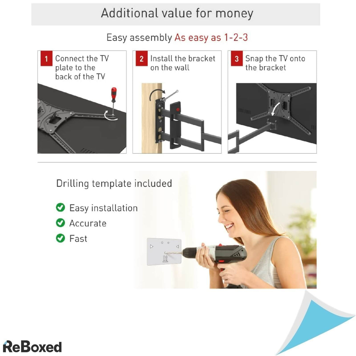 Barkan Suport TV de perete 50Kg 13-80 inch Pivot Articulabil