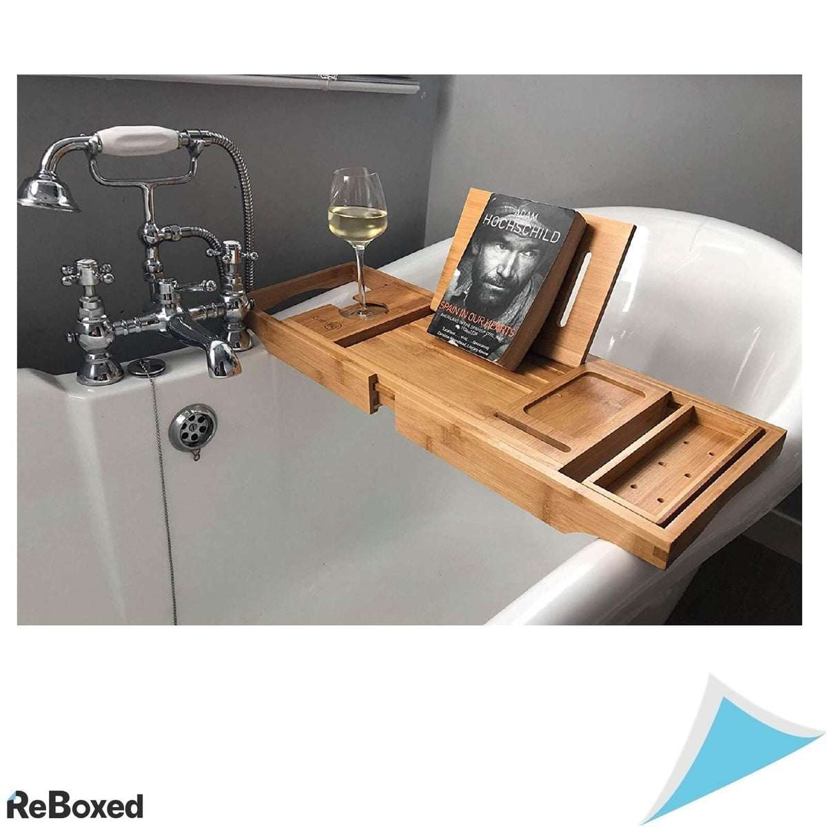 Suport Plansa pentru Cada din Bambus Extensibil 63-93cm