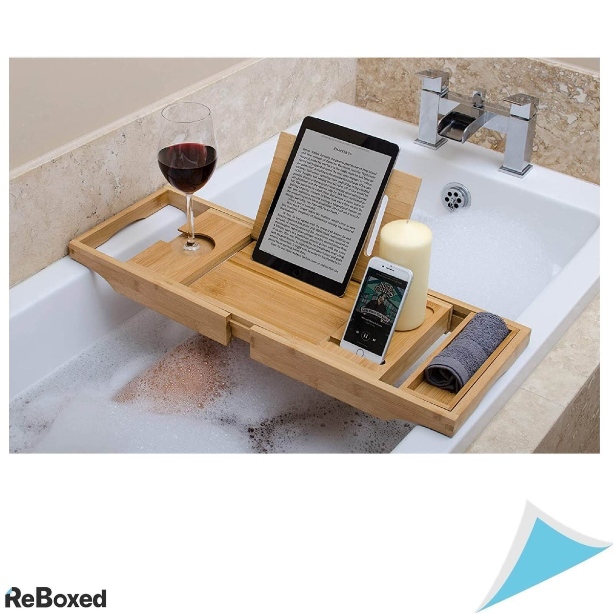 Suport Plansa pentru Cada din Bambus Extensibil 63-93cm