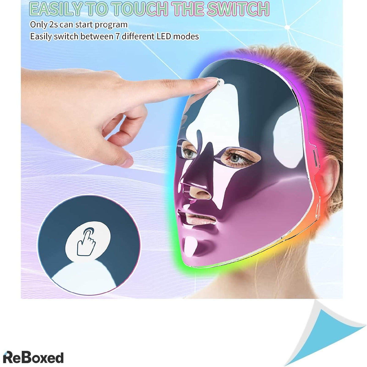 Masca Fototerapie LED 7 Culori Anti-Imbatranire Rejuvenation