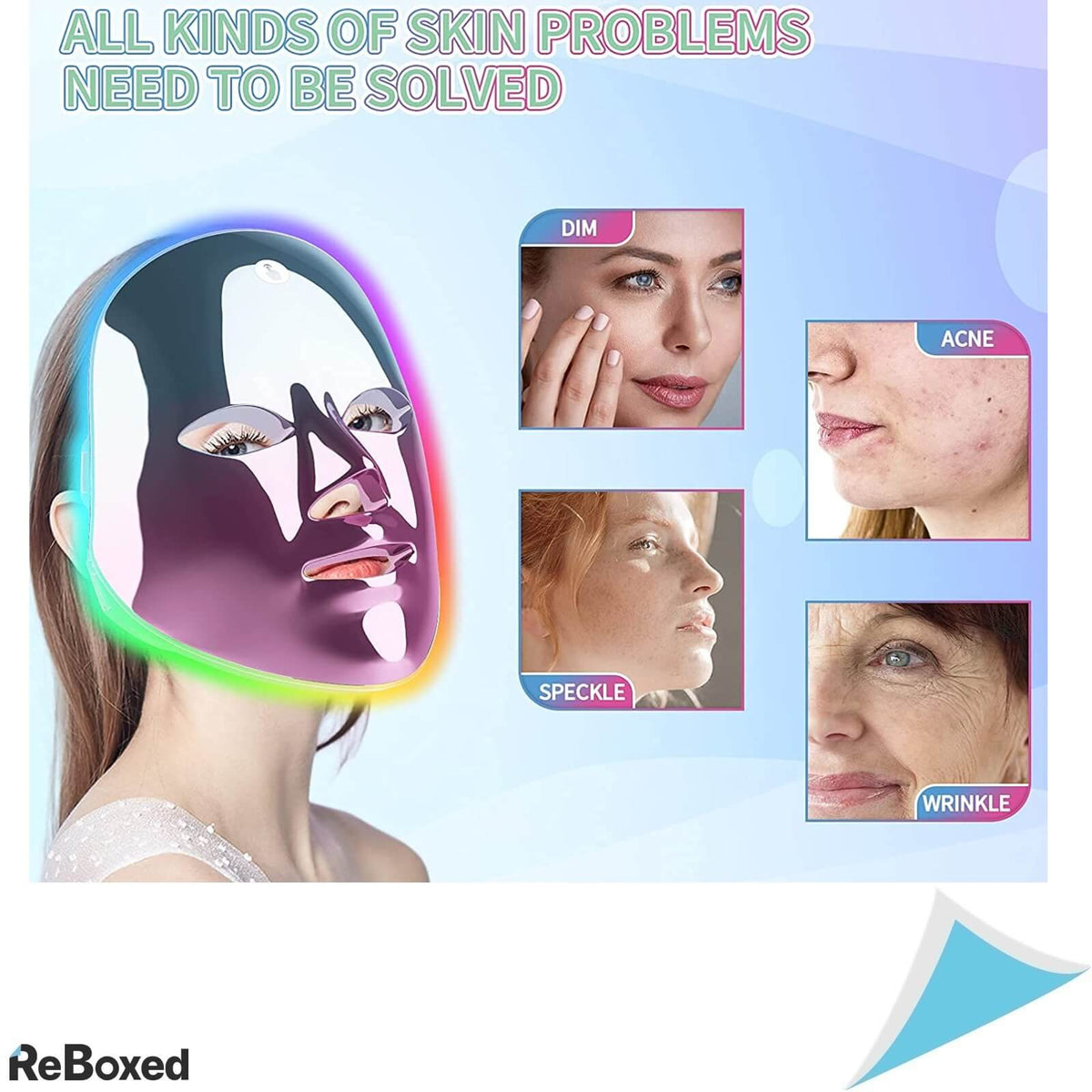 Masca Fototerapie LED 7 Culori Anti-Imbatranire Rejuvenation