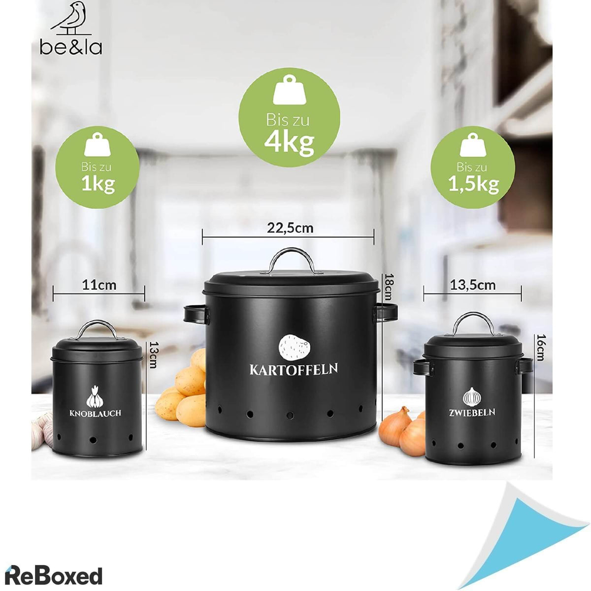 be&amp;la Oale Recipiente Depozitare Cartofi Ceapa Usturoi si Curatator