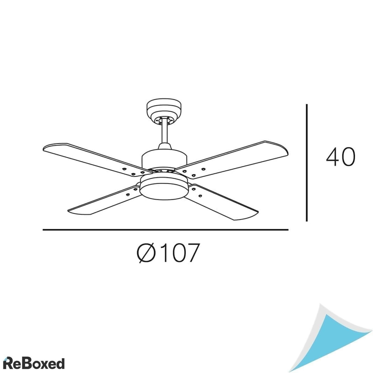 Bel Air Home Ventilator de Tavan Kenia cu Lumina LED 20W Maro