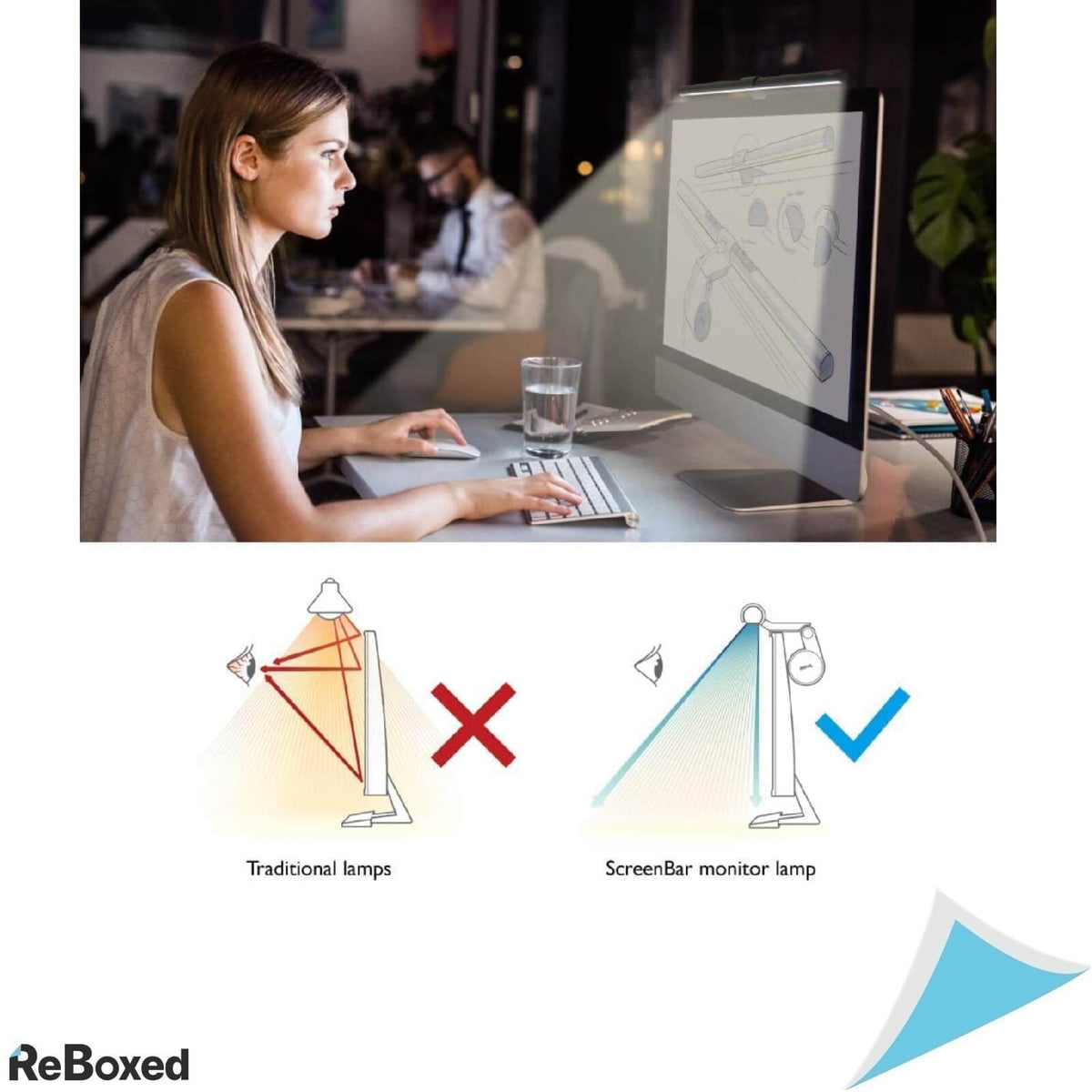 BenQ ScreenBar Plus Lampa LED e-Reading Reflexii Zero