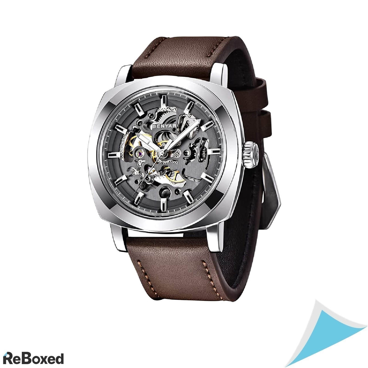 Benyar Ceas Automatic Cadran Schelet 30M Curea Piele