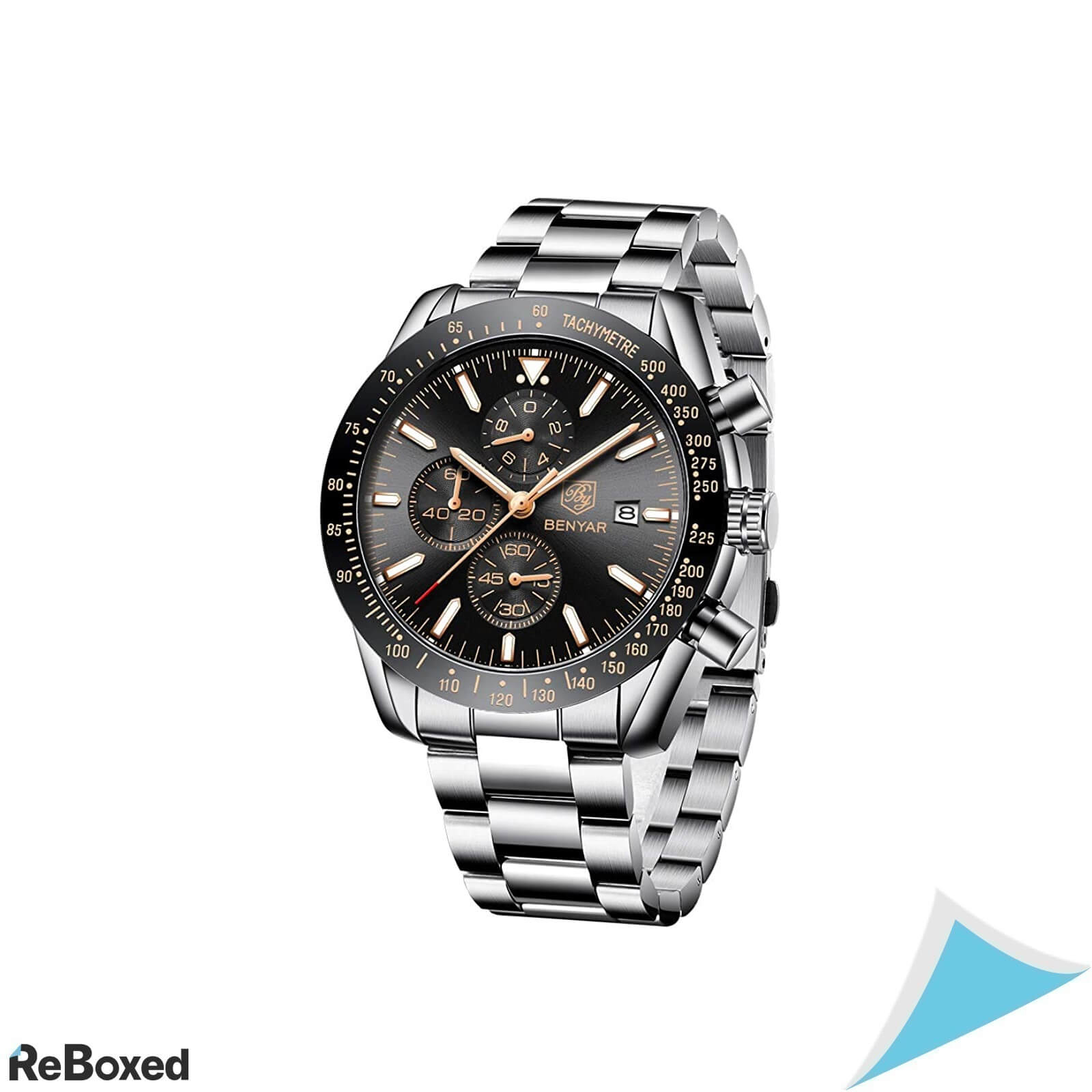 Benyar Chronograph Ceas Analog Quartz Barbati Waterproof 30M