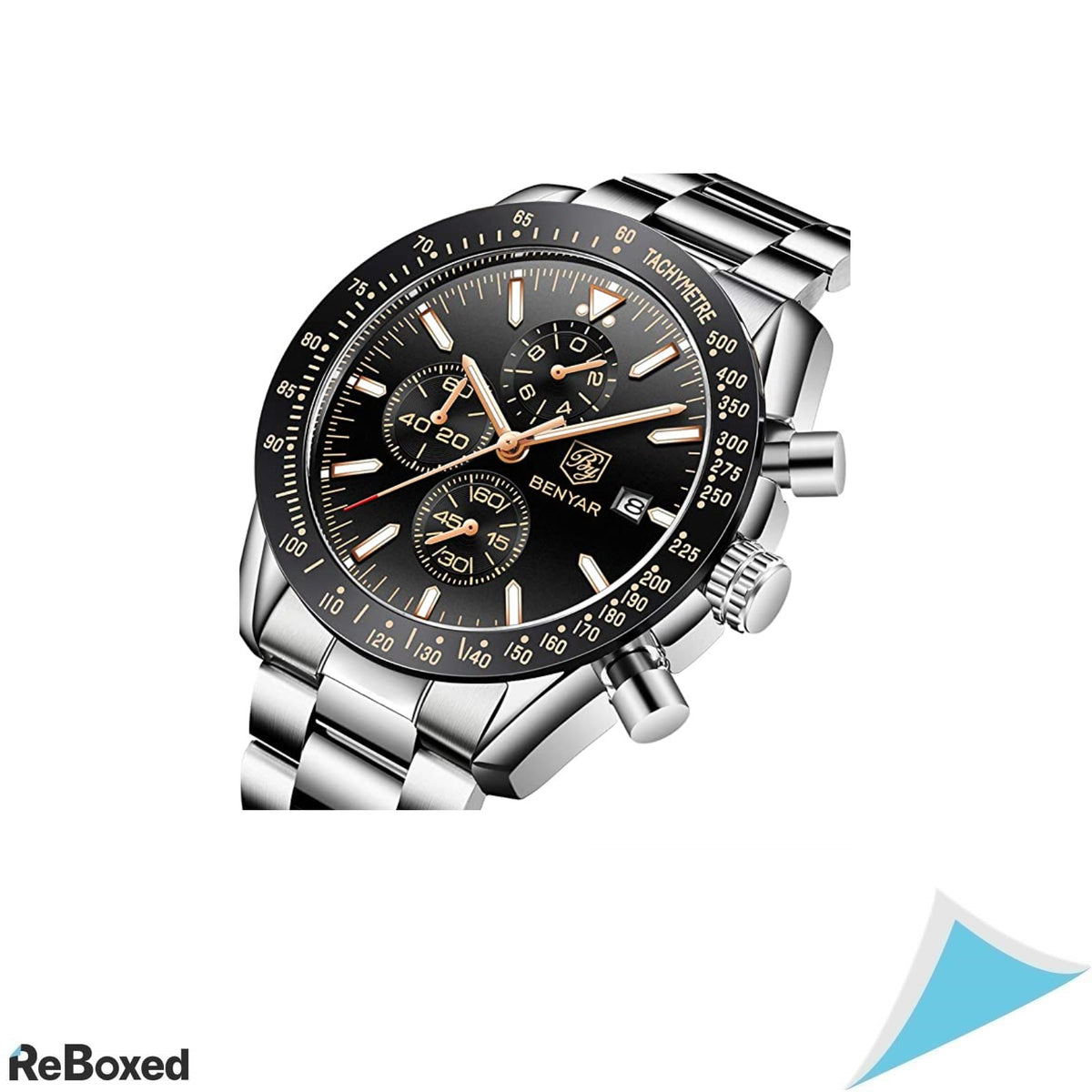 Benyar Chronograph Ceas Analog Quartz Barbati Waterproof 30M