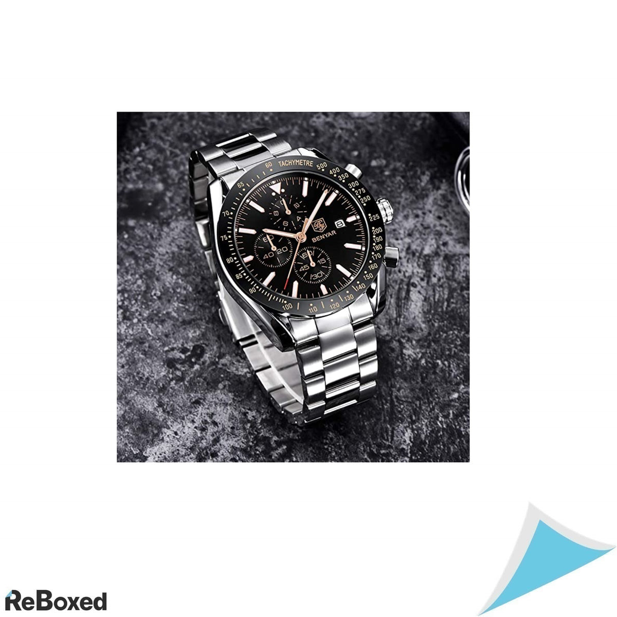 Benyar Chronograph Ceas Analog Quartz Barbati Waterproof 30M