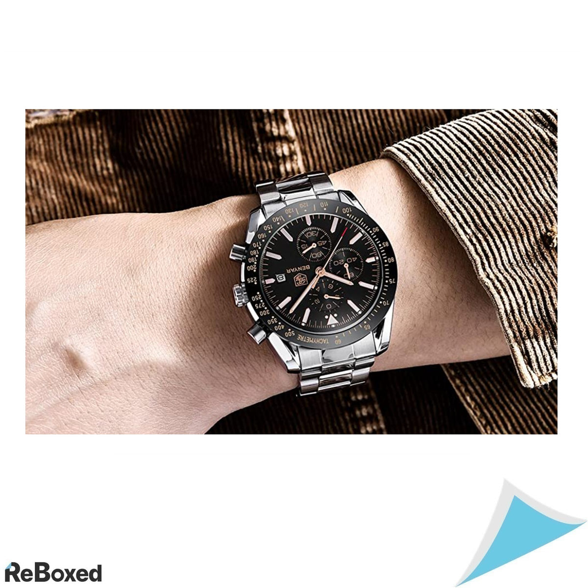 Benyar Chronograph Ceas Analog Quartz Barbati Waterproof 30M