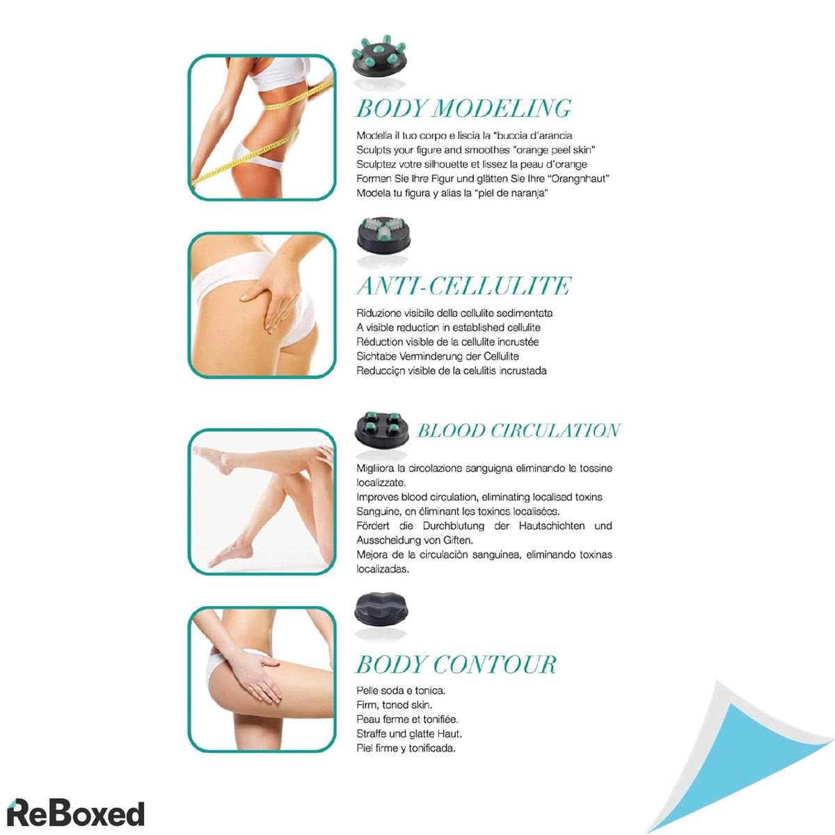 Beper 40.500 Aparat Masaj Anticelulitic 4 in 1 25W