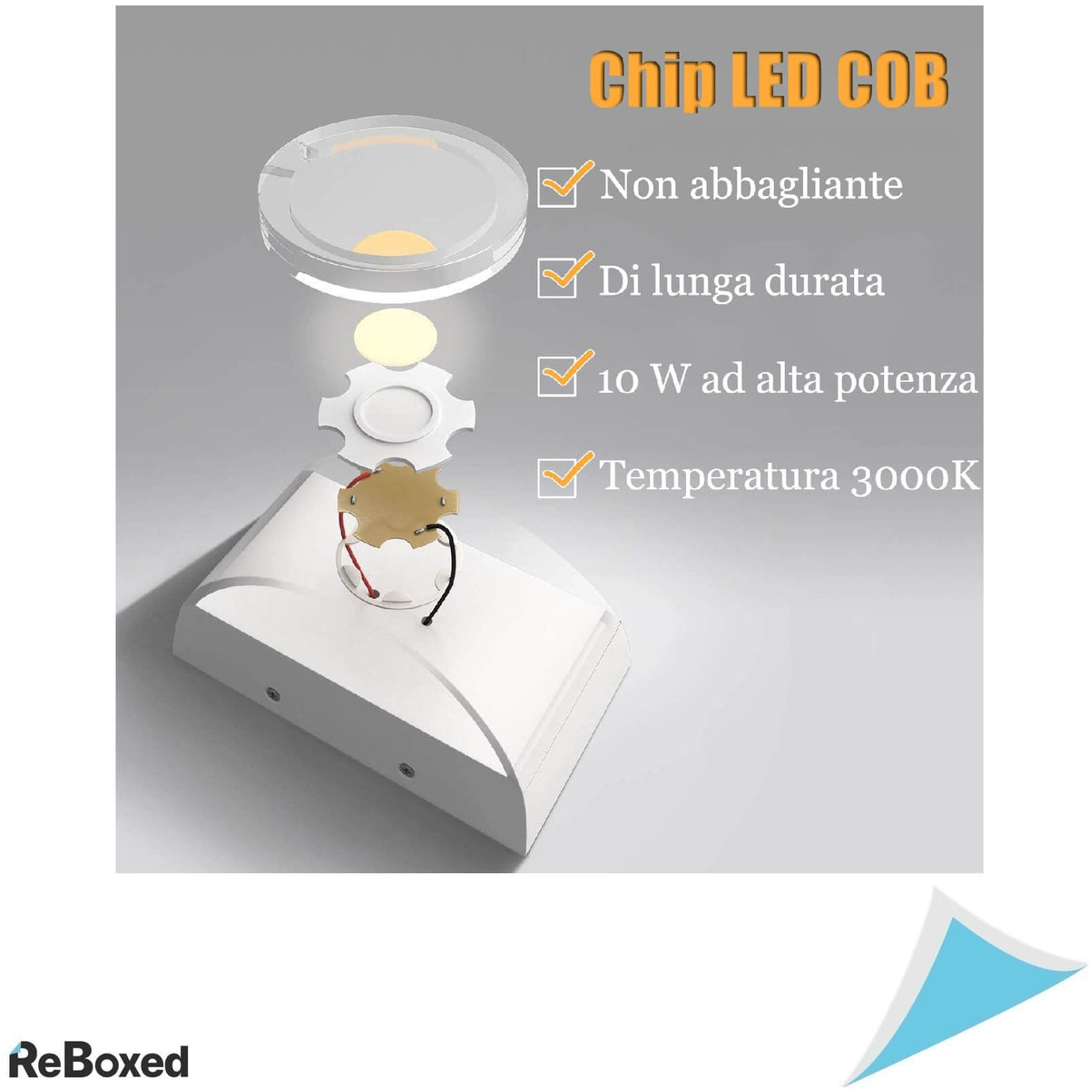 BIGFOX Aplica LED de Perete 10W 3000K Interior 16x10x7 cm