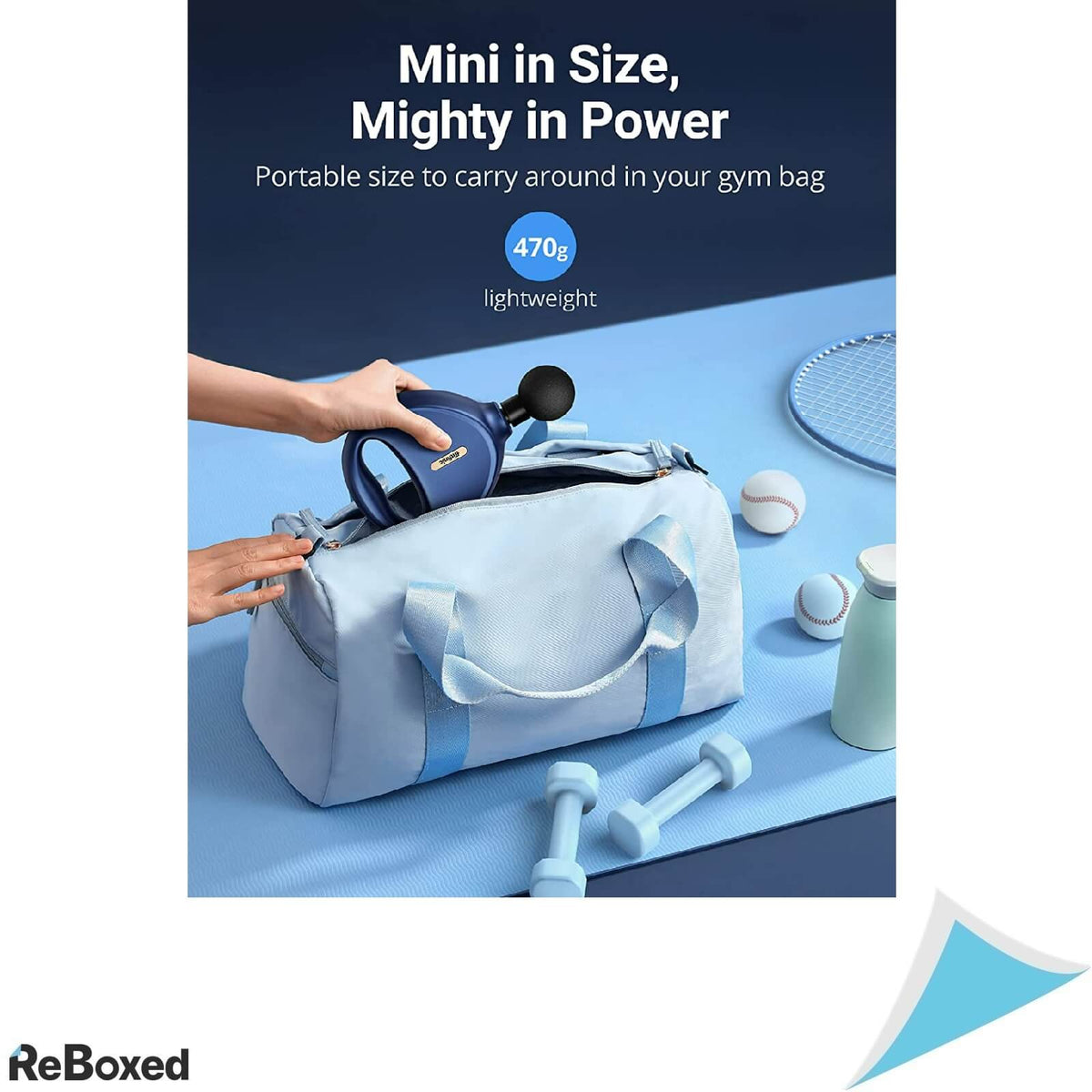 Bitfinic Pistol de Masaj Ultraportabil USB-C 4 Viteze si Capete