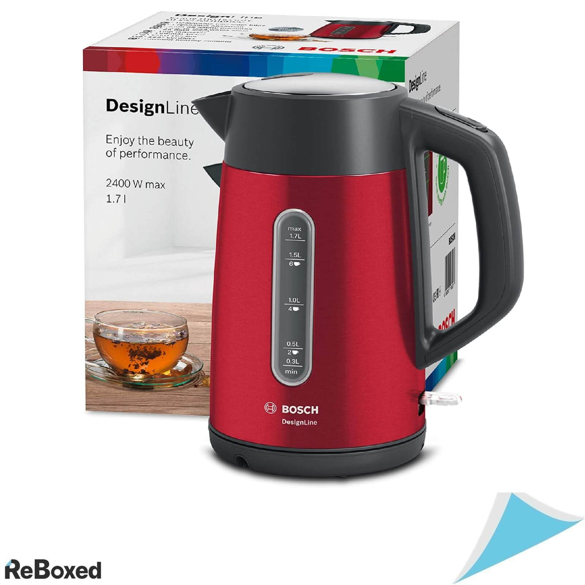 Bosch Designline TWK4P434 Fierbator de Apa 1.7L 2400W Rosu