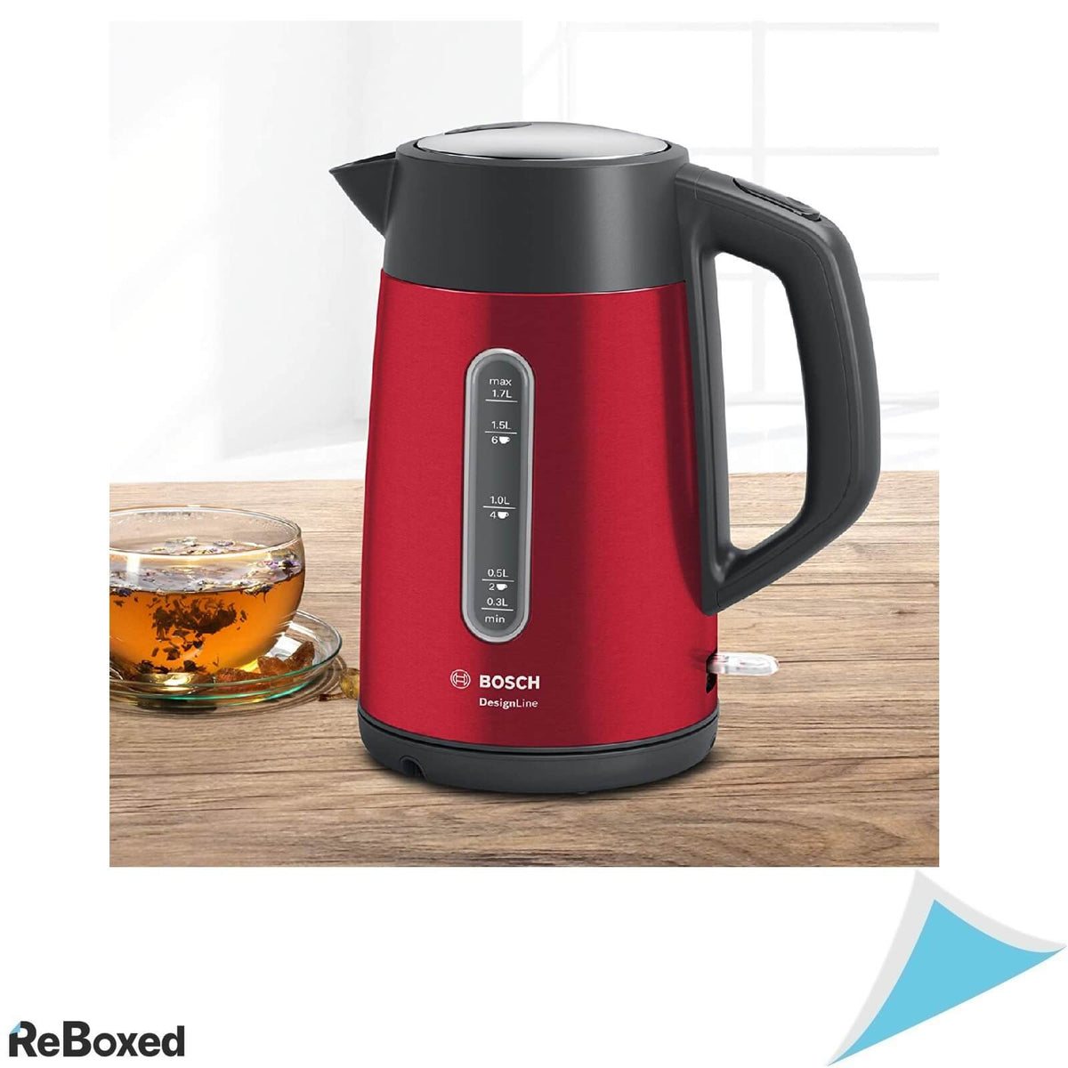 Bosch Designline TWK4P434 Fierbator de Apa 1.7L 2400W Rosu