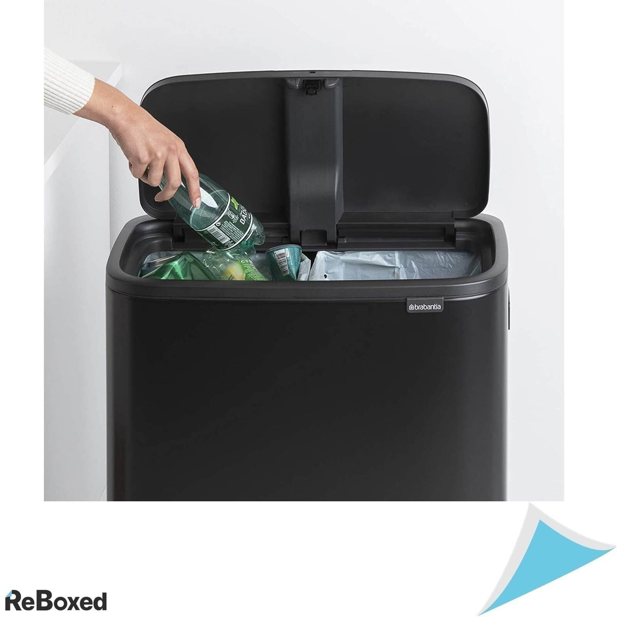 Brabantia Bo Touch Cos Gunoi cu Senzor 2 x 30 litri Negru Mat