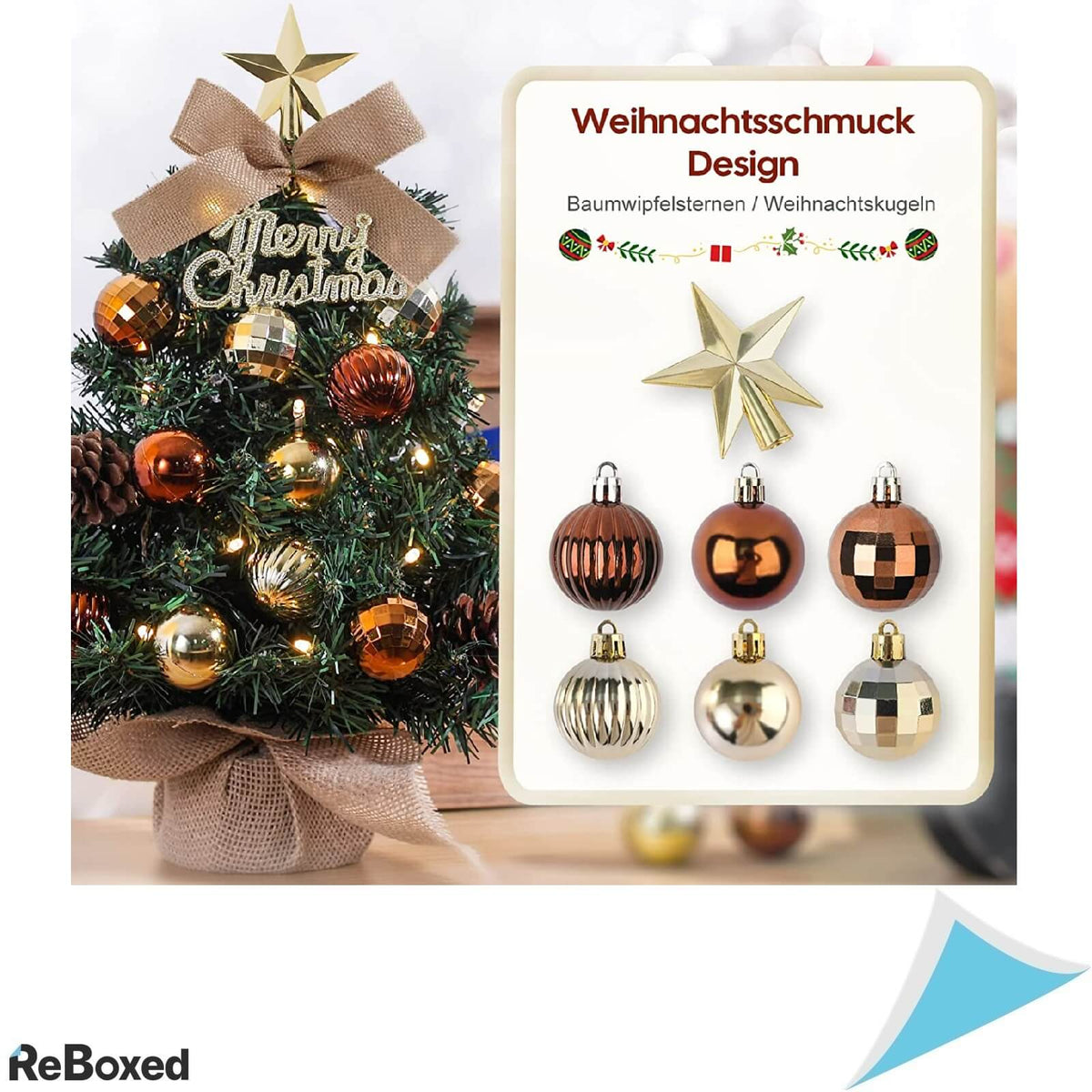 Mini Bradut Artificial de Craciun 40cm Decorat cu Iluminare