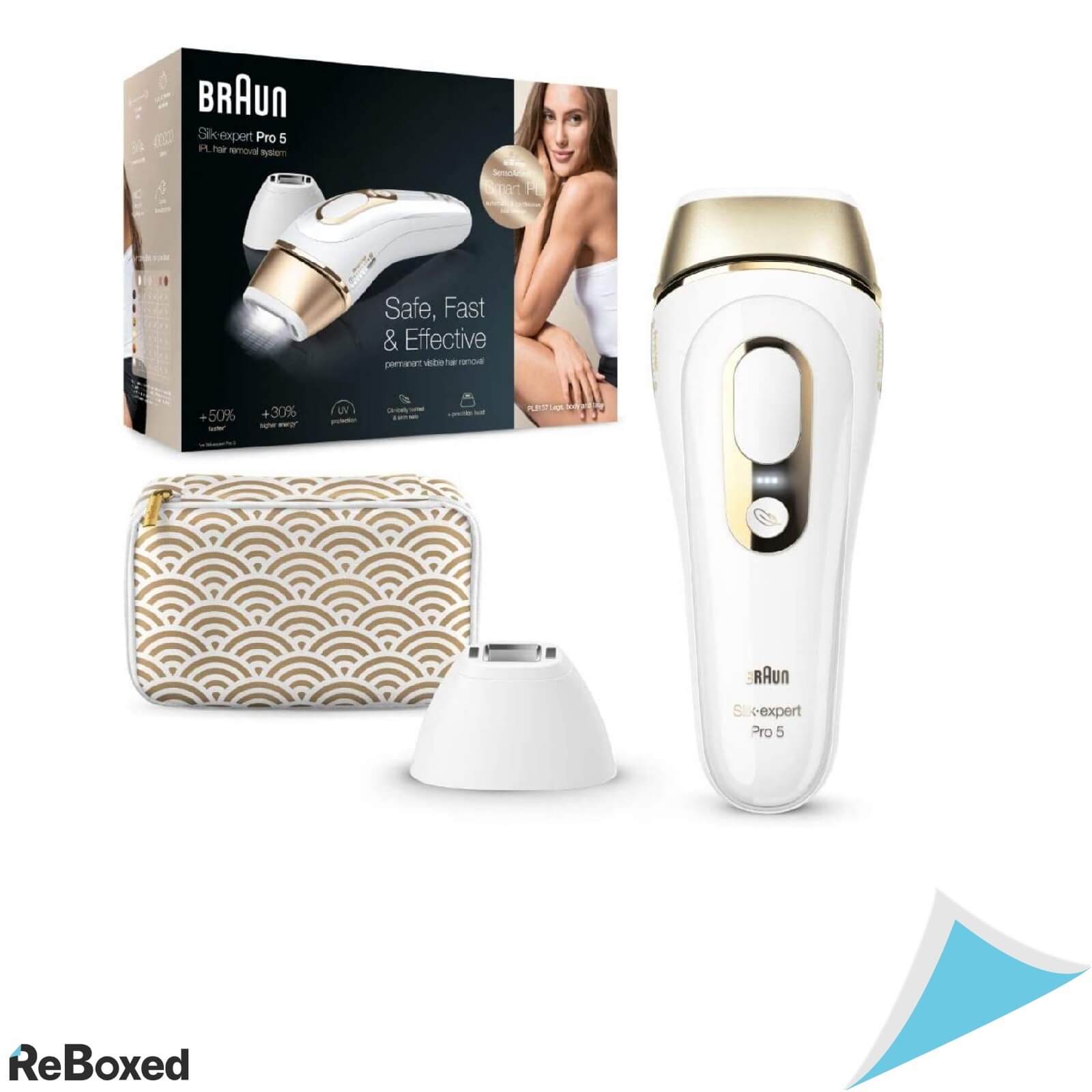 Epilator Definitiv IPL Braun Silk Expert Pro 5 PL5137 Alb-Auriu