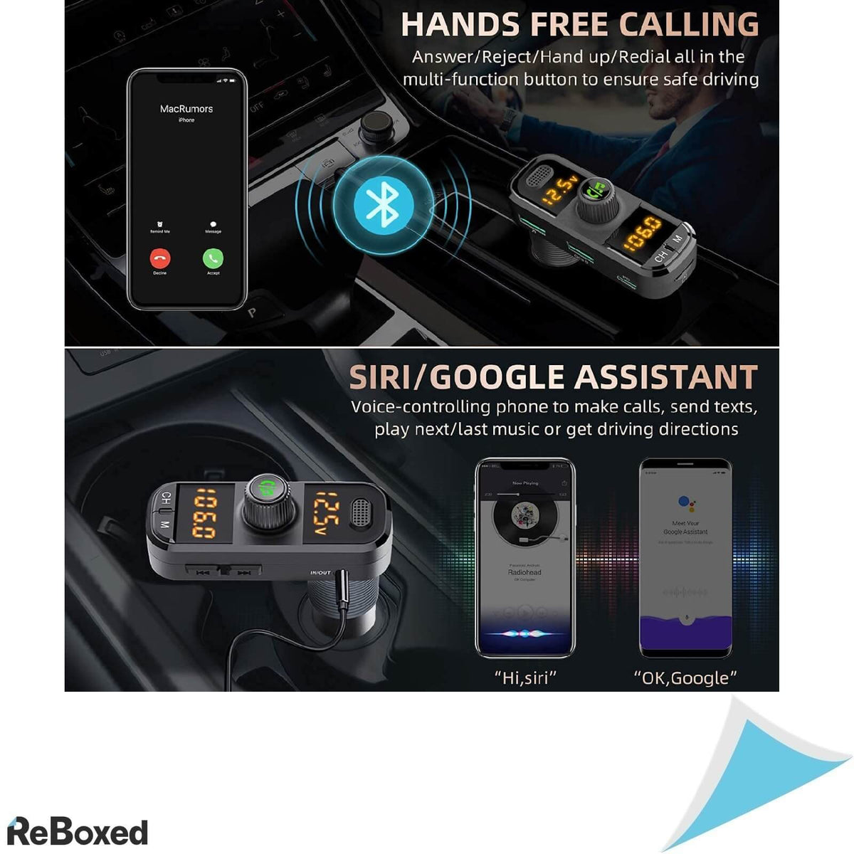 ByDiffer Car Kit Bluetooth Transmitter Charger FM MP3 Call