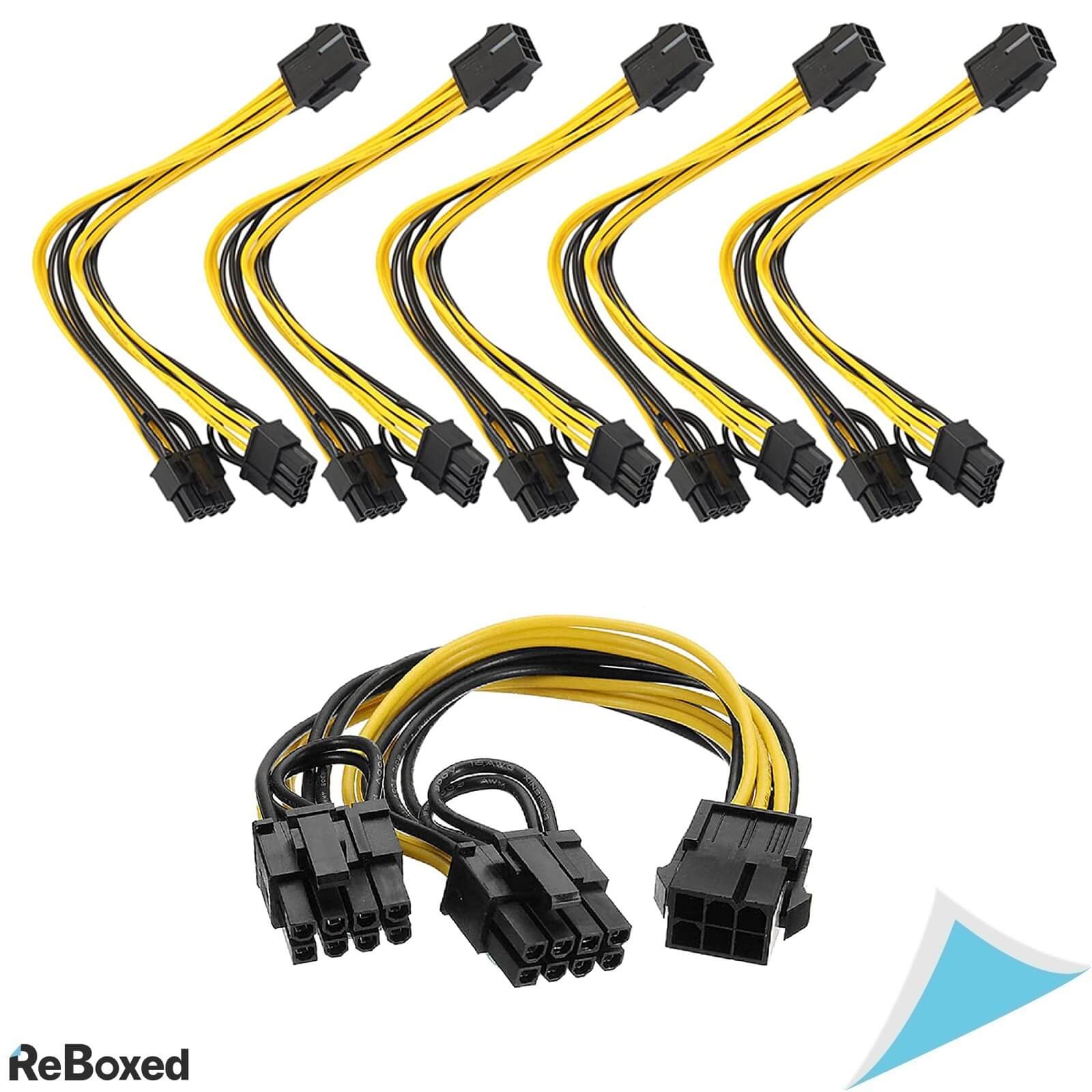 Set 5 Cabluri 6pini la 2x8pini (6+2) Alimentare Placi Video Mining