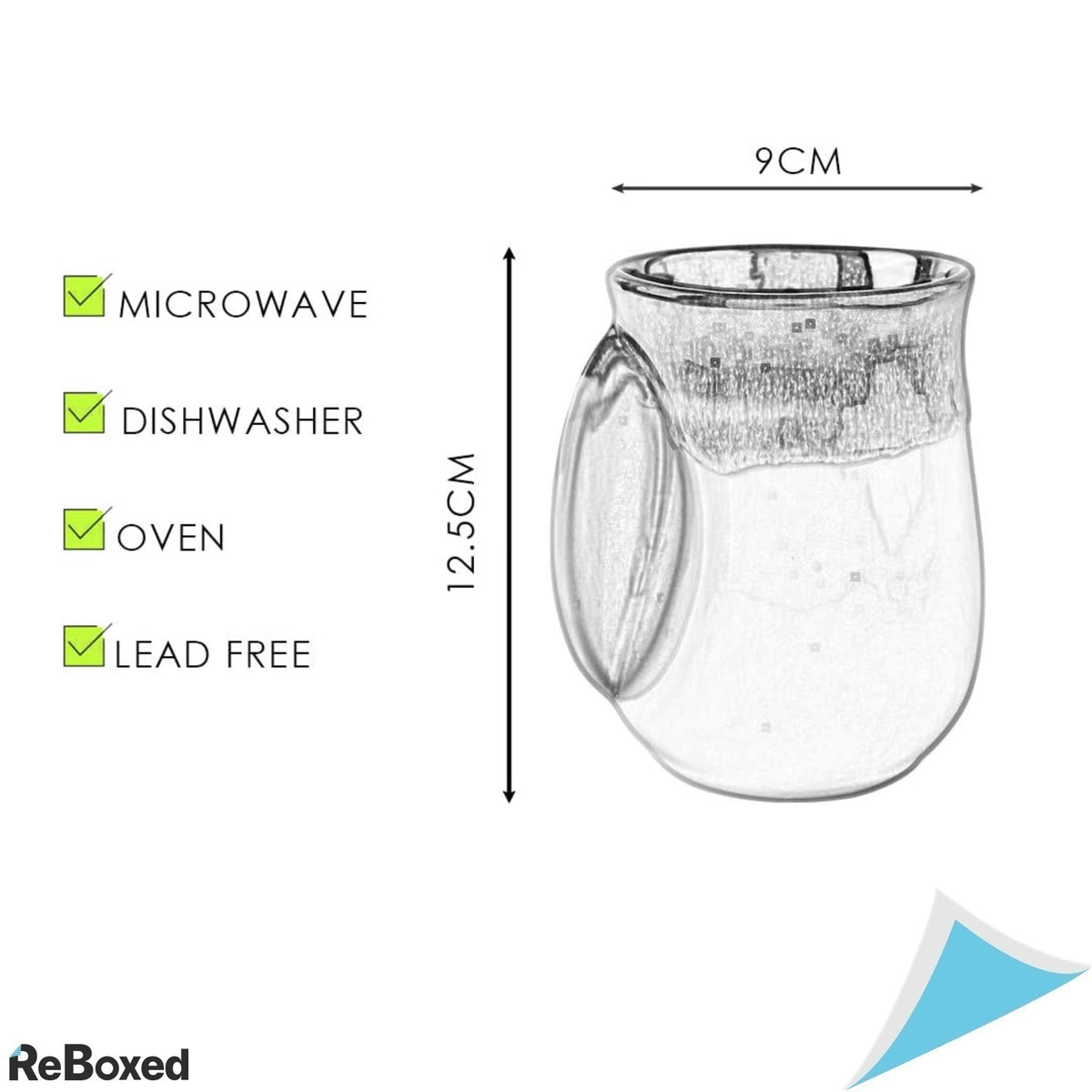 Cana Portelan Dreptaci cu Incalzire Mana pentru Ceai Cafea 530ml