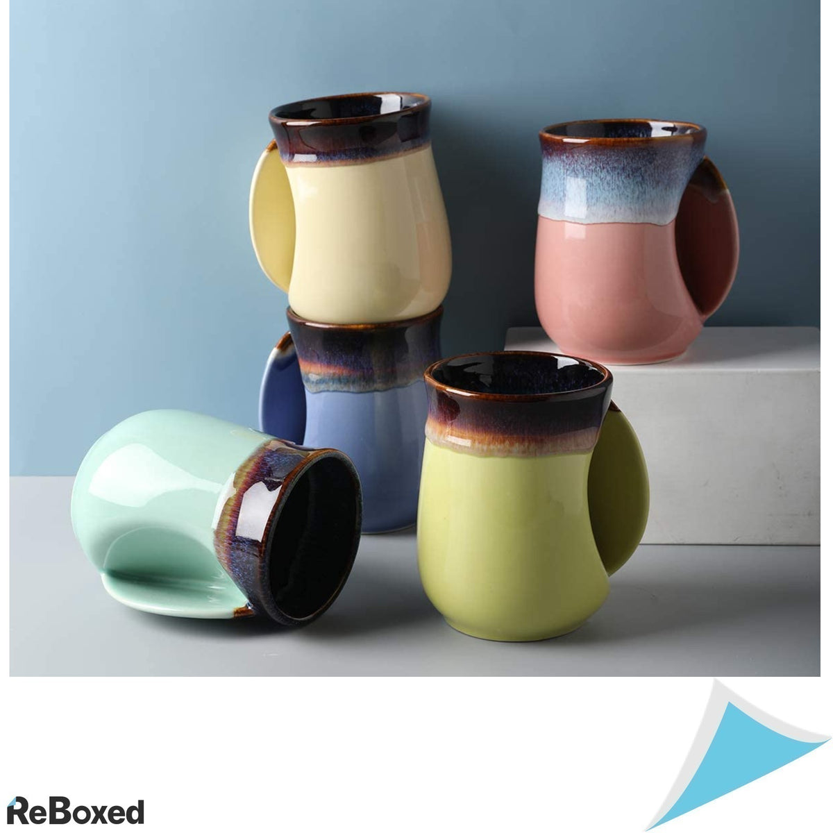 Cana Portelan Dreptaci cu Incalzire Mana pentru Ceai Cafea 530ml