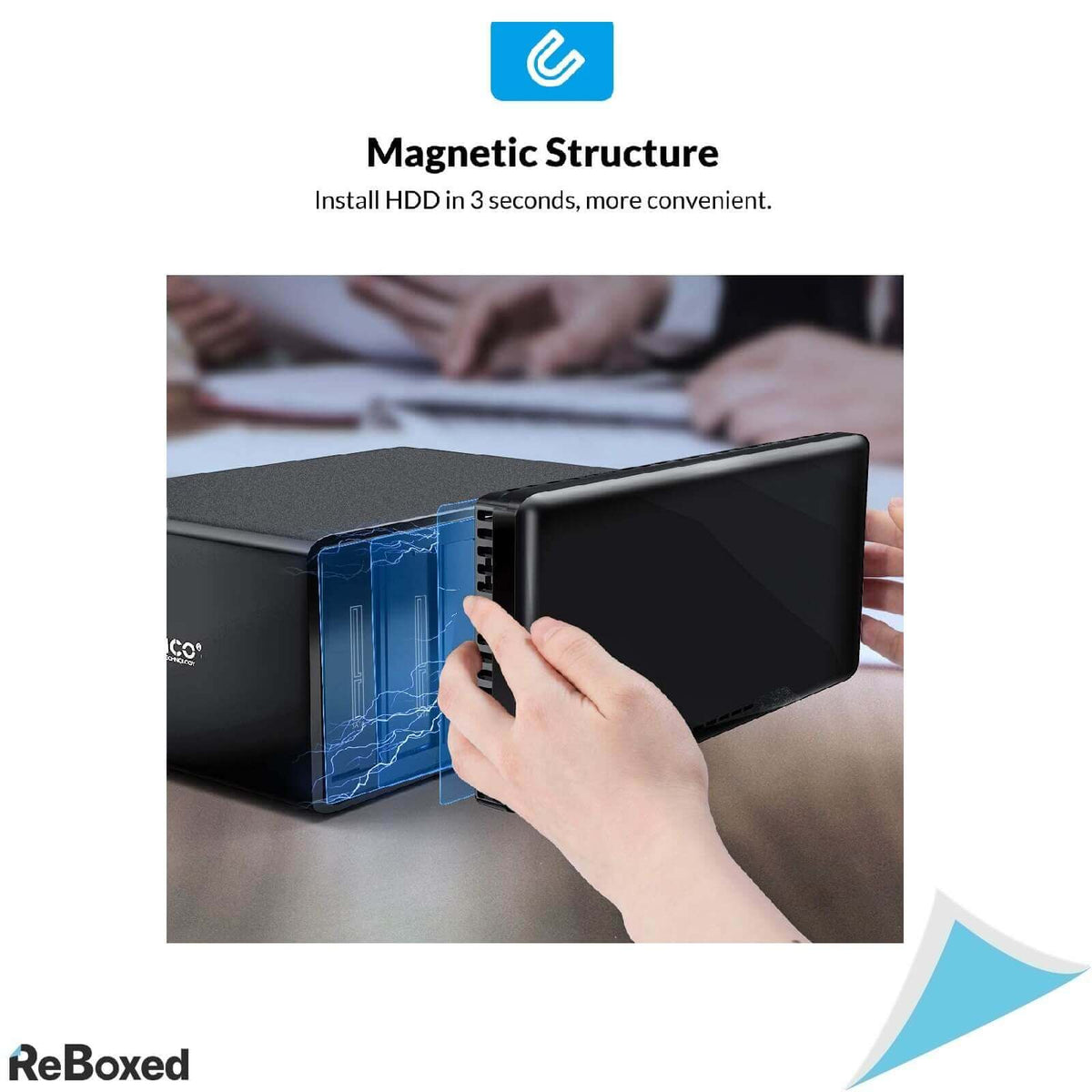 ORICO HDD BAY 8xSATA3 3.5 128TB USB-C Aluminium