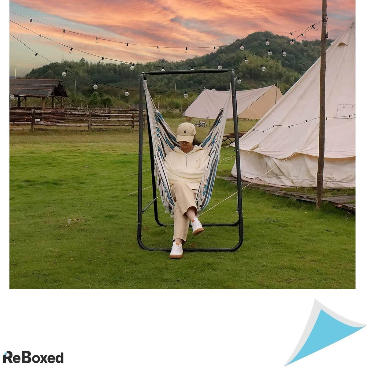 ccLife Scaun Hamac Suspendat Exterior 100Kg Solid