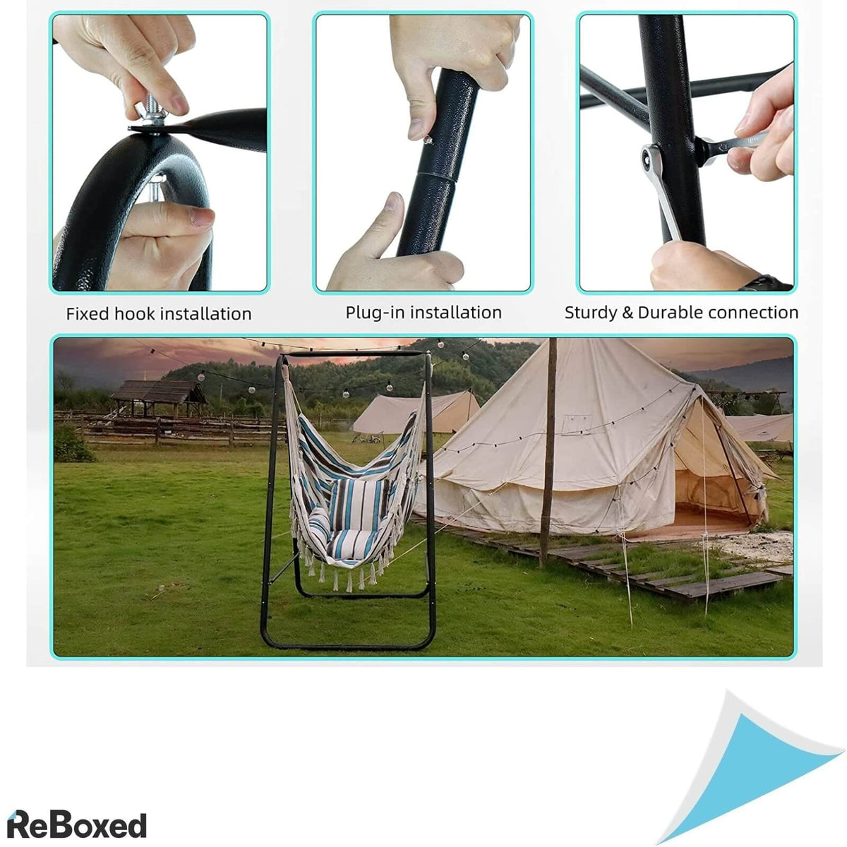 ccLife Scaun Hamac Suspendat Exterior 100Kg Solid