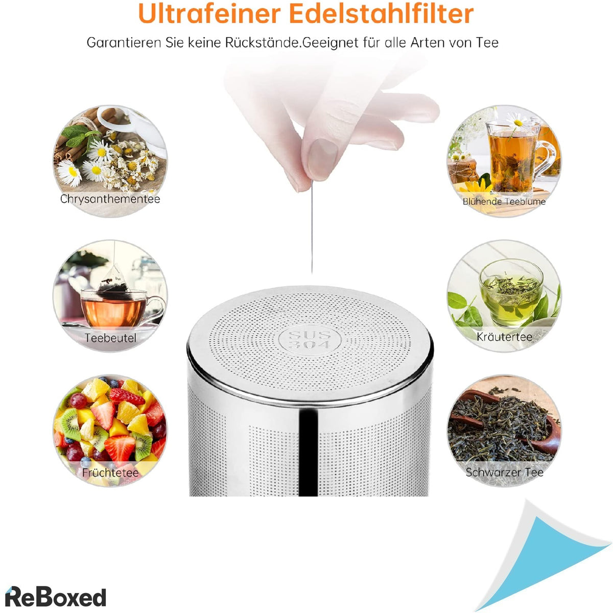 Ceainic 1000ml cu Infuzor si Capac Inox Sticla Borosilicata