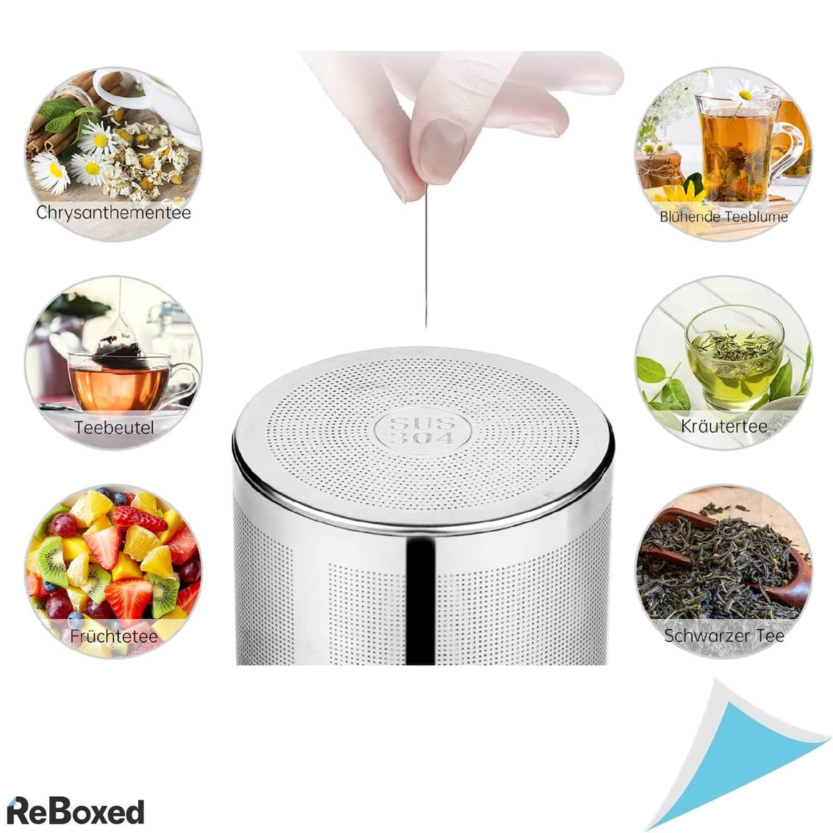 Ceainic 1200ml cu Infuzor si Capac Inox Sticla Borosilicata