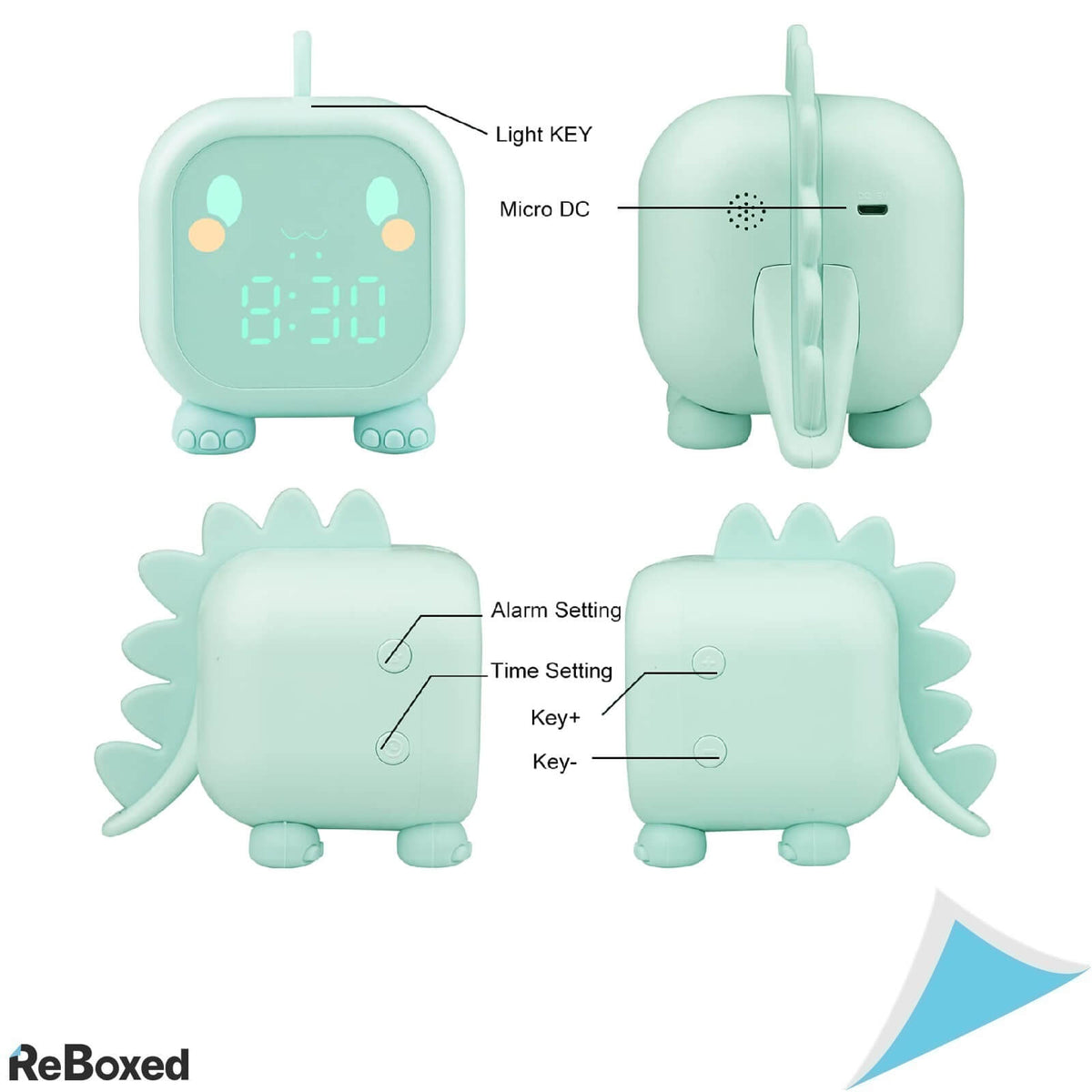 Ceas Digital Dinozaur cu Alarma si Lumina pentru Copii