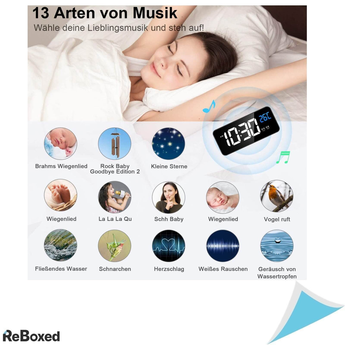 Ceas Digital Portabil Reincarcabil cu Efect Oglinda Negru