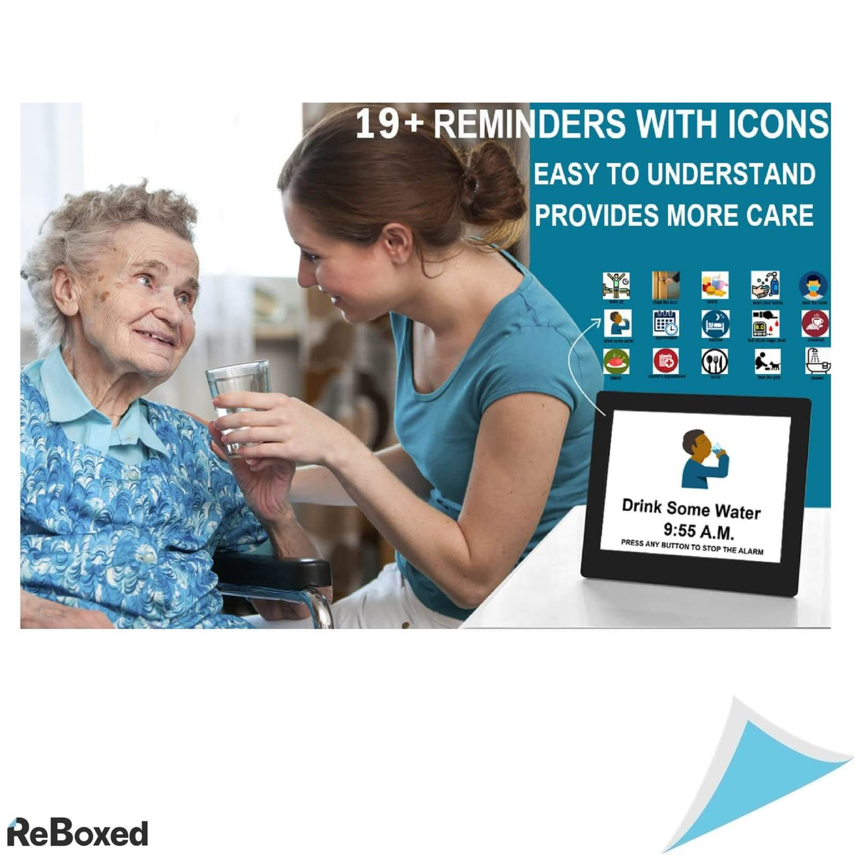 Ceas Calendar de Perete cu 19 Alarme Grafice si Telecomanda