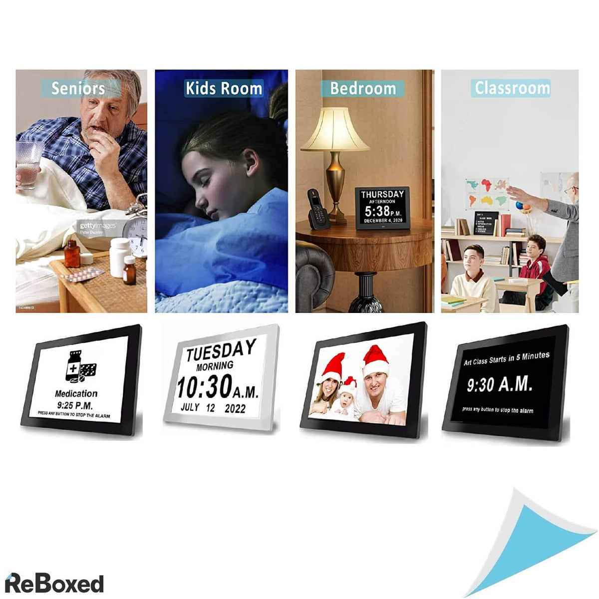 Ceas Calendar de Perete cu 19 Alarme Grafice si Telecomanda