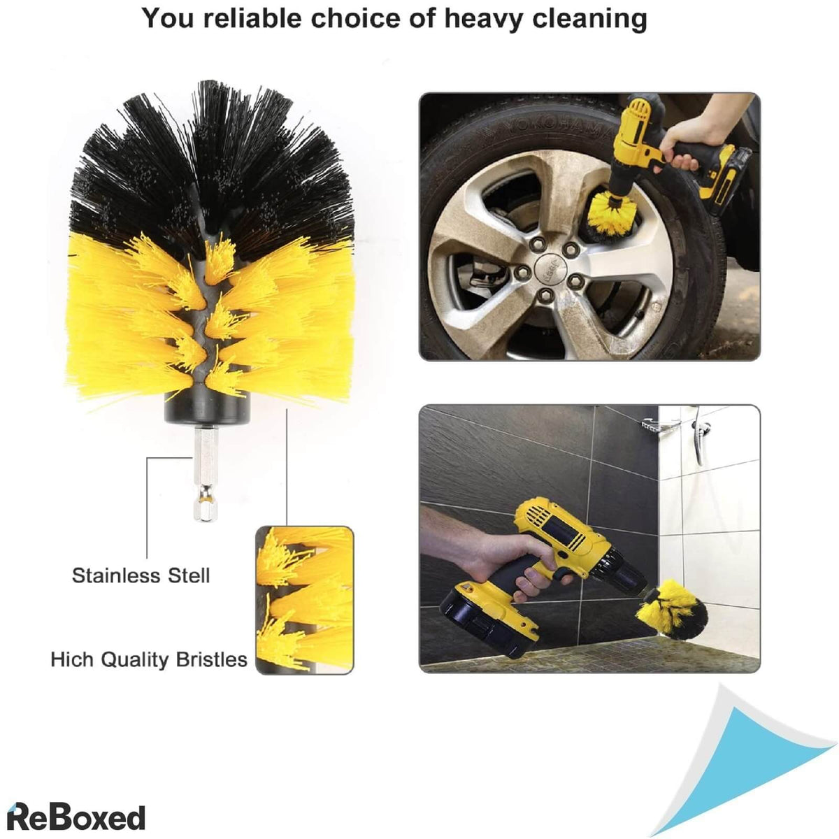 Set 14 Accesorii Masina de Gaurit Filetat pentru Curatenie cu Adaptor