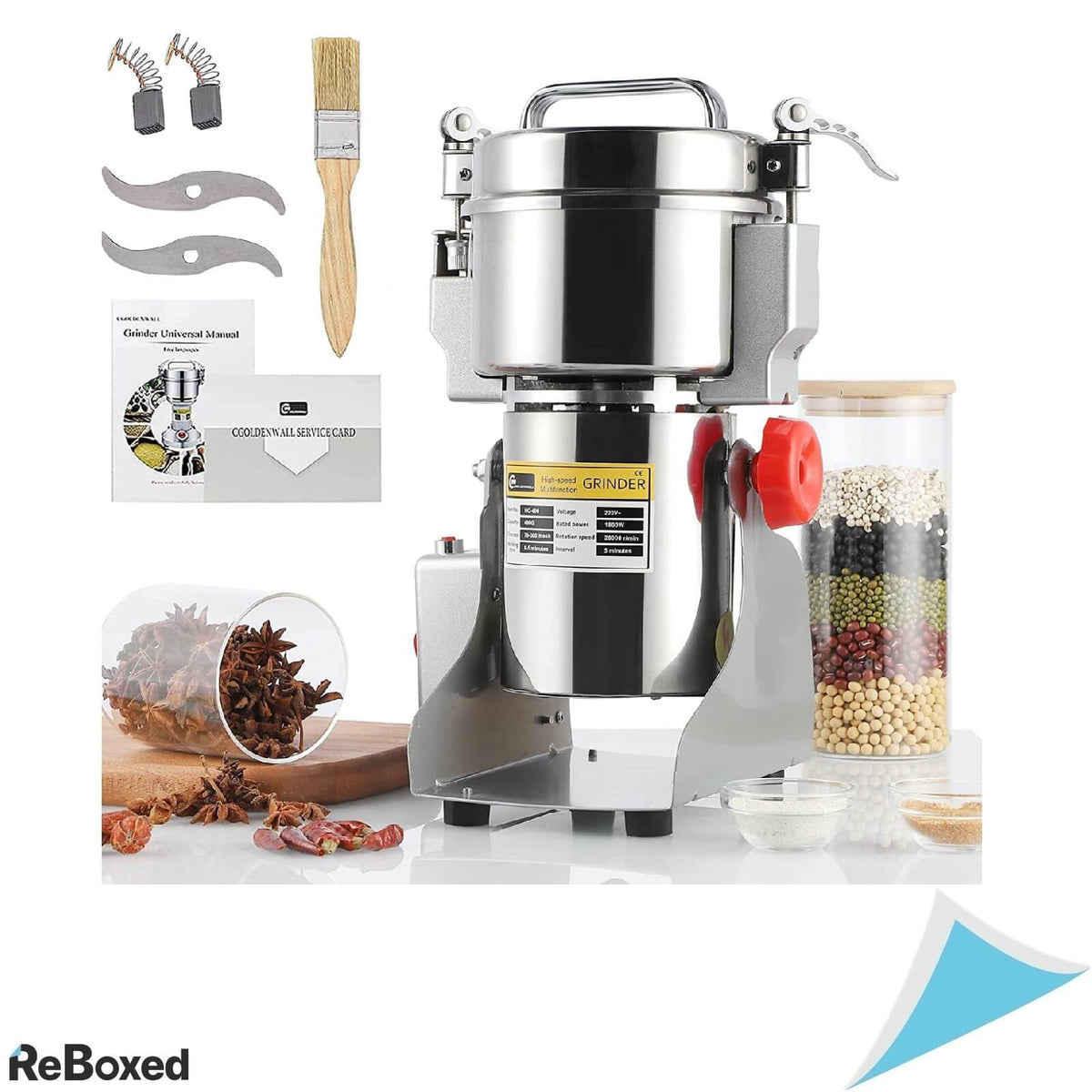 Cgoldenwall HC-400 Moara Electrica 400g 1800W Cereale Condimente