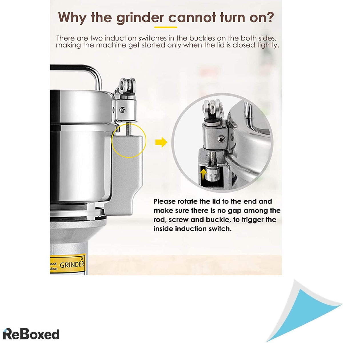 Cgoldenwall HC-400 Moara Electrica 400g 1800W Cereale Condimente