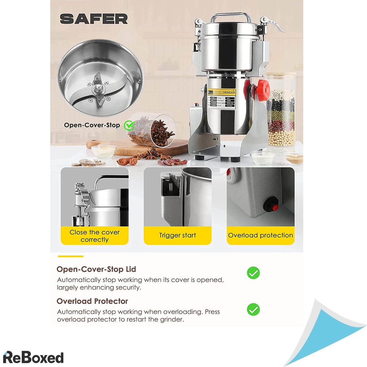 Cgoldenwall HC-700 Moara Electrica 700g 2400W Cereale Condimente