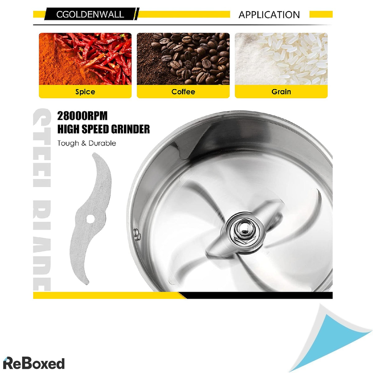 Cgoldenwall HC-700 Moara Electrica 700g 2400W Cereale Condimente