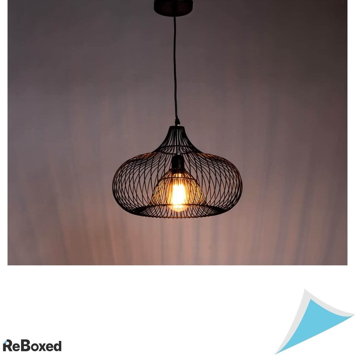 Charlotte Lustra Suspensie Metal 35 x 25cm 40W Negru