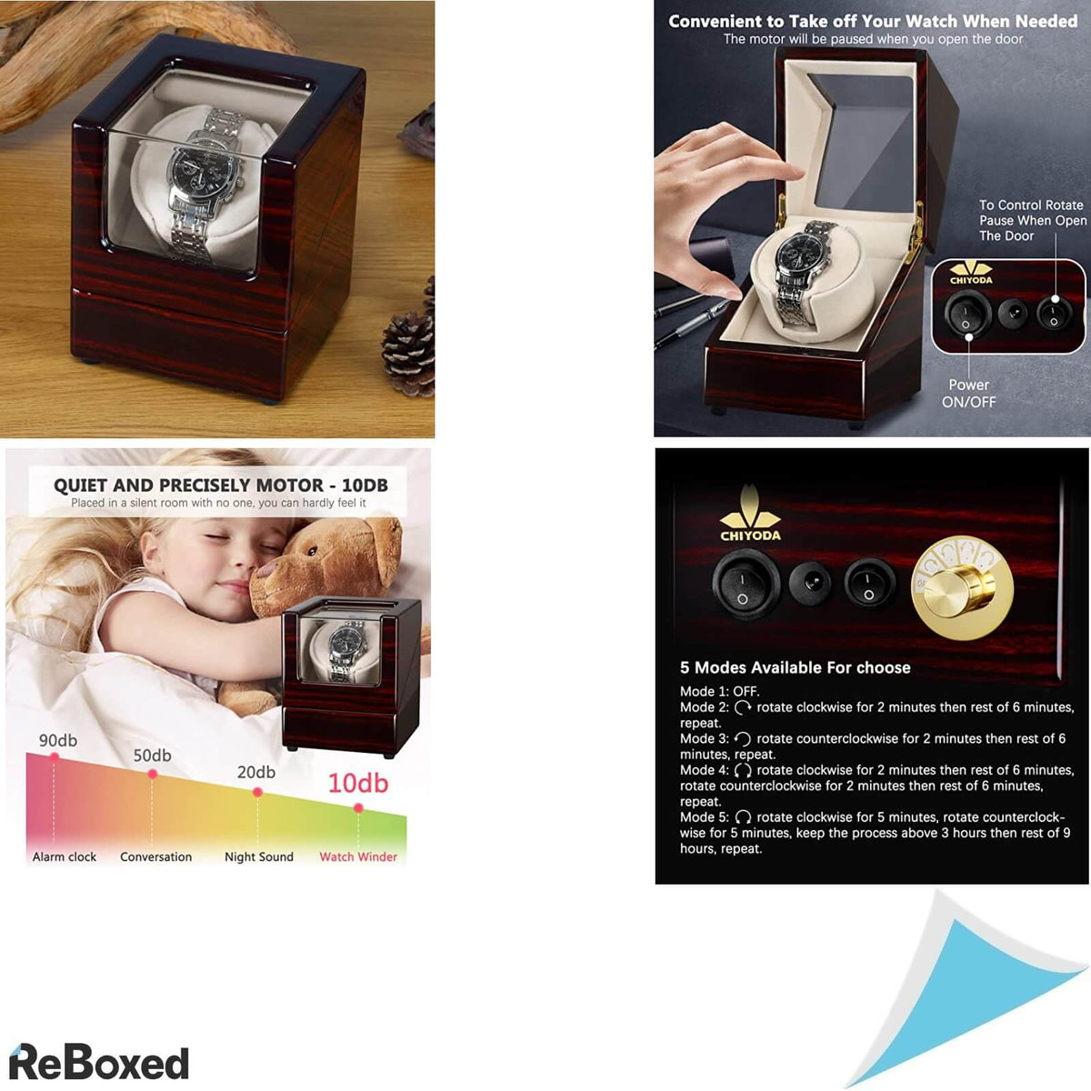 Stand mini Vitrina Expunere Ceasuri cu Rotatie Whisper-Quiet