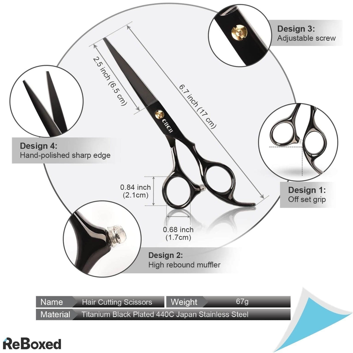 CiiCii Set Foarfece Profesionale pentru Tuns si Subtiere