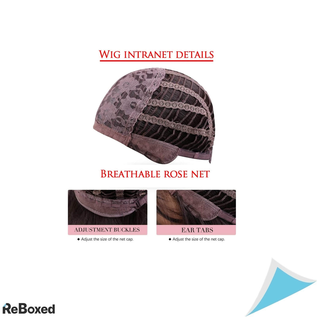 Colorful Panda Peruca sintetica lunga 66cm cu Plasa Respirabila Gri