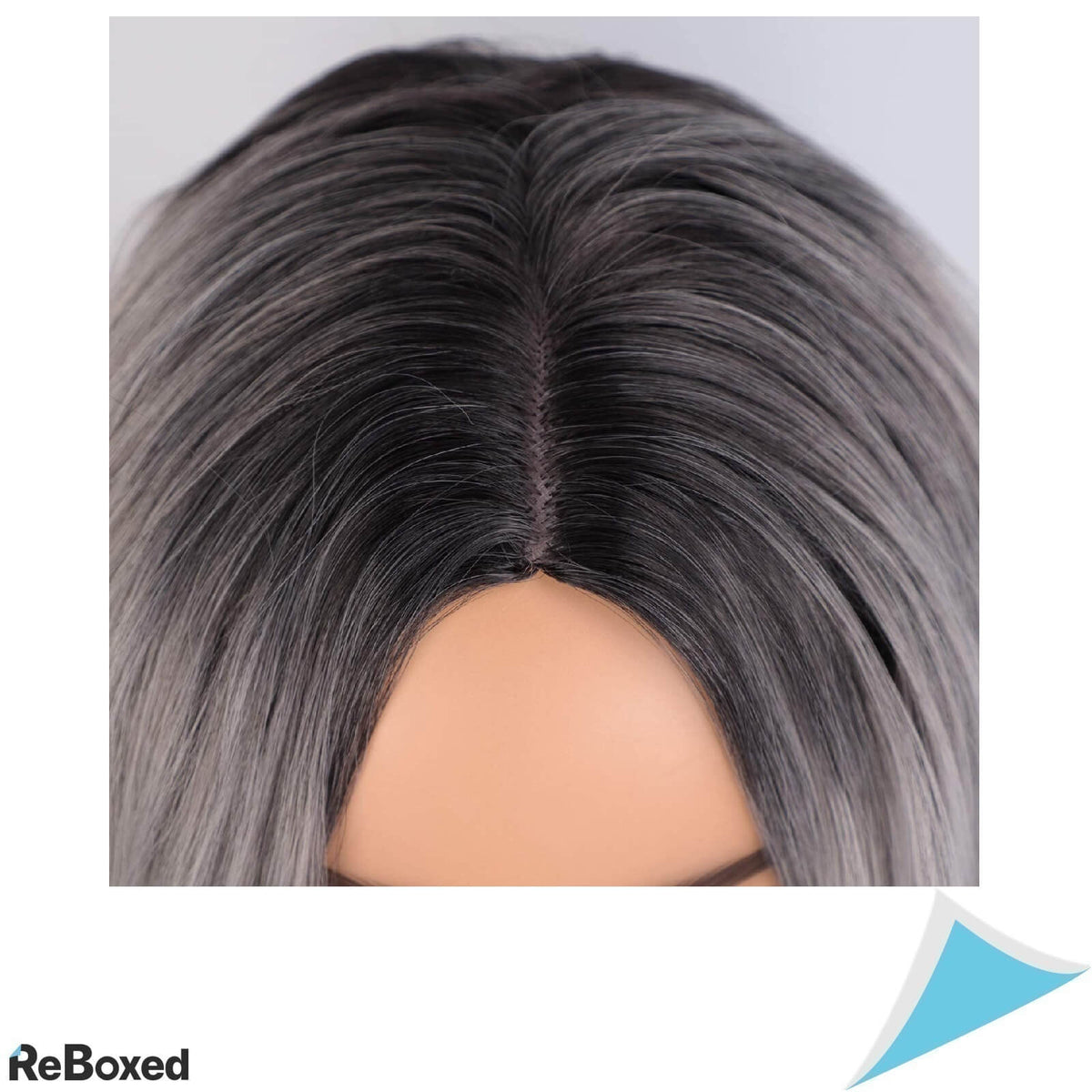 Colorful Panda Peruca sintetica lunga 66cm cu Plasa Respirabila Gri