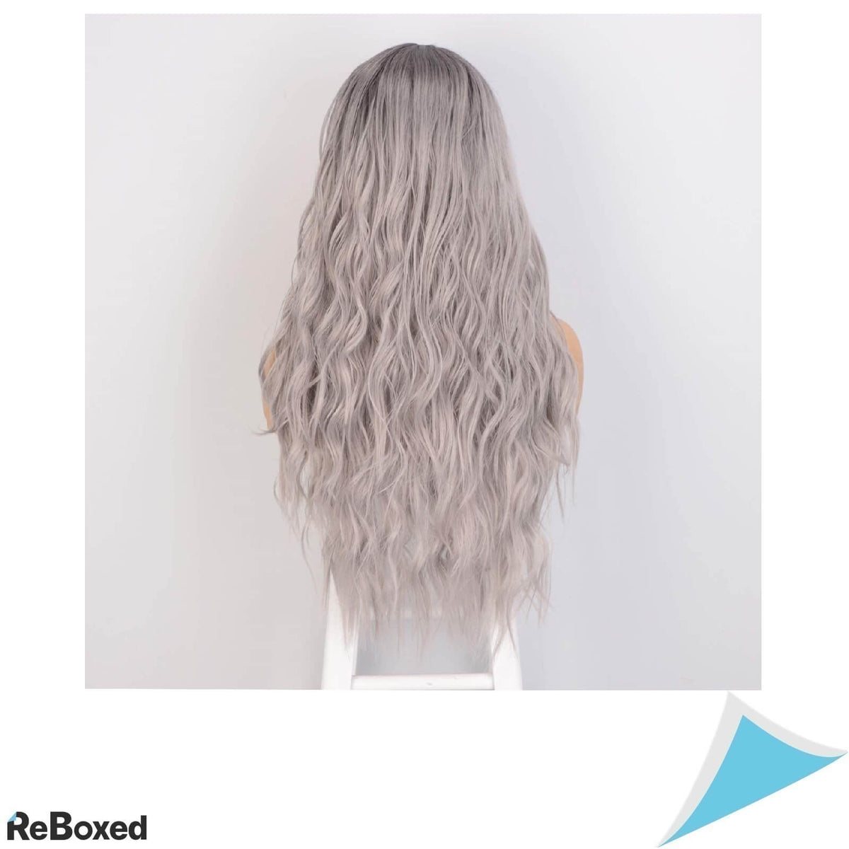 Colorful Panda Peruca sintetica lunga 66cm cu Plasa Respirabila Gri